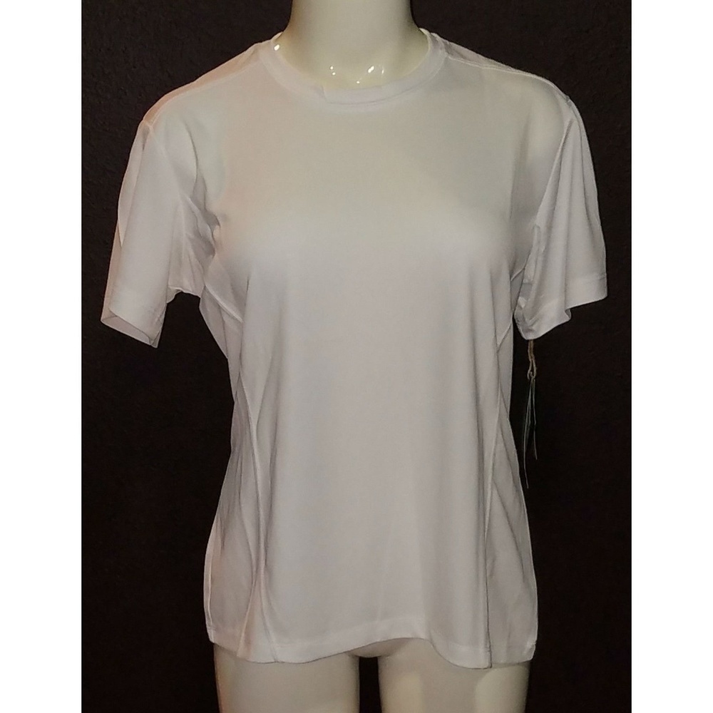 NWT Oragen White Shirt Organic Recycled Apparel Top Cool Dry Performance LARGE